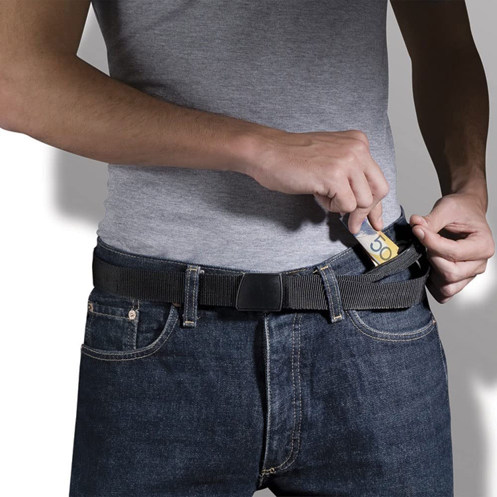 Pacsafe Portfel podróżny Cashsafe - Gürtel mit Wertfach, Czarny, 30 cm, Pas pieniędzy