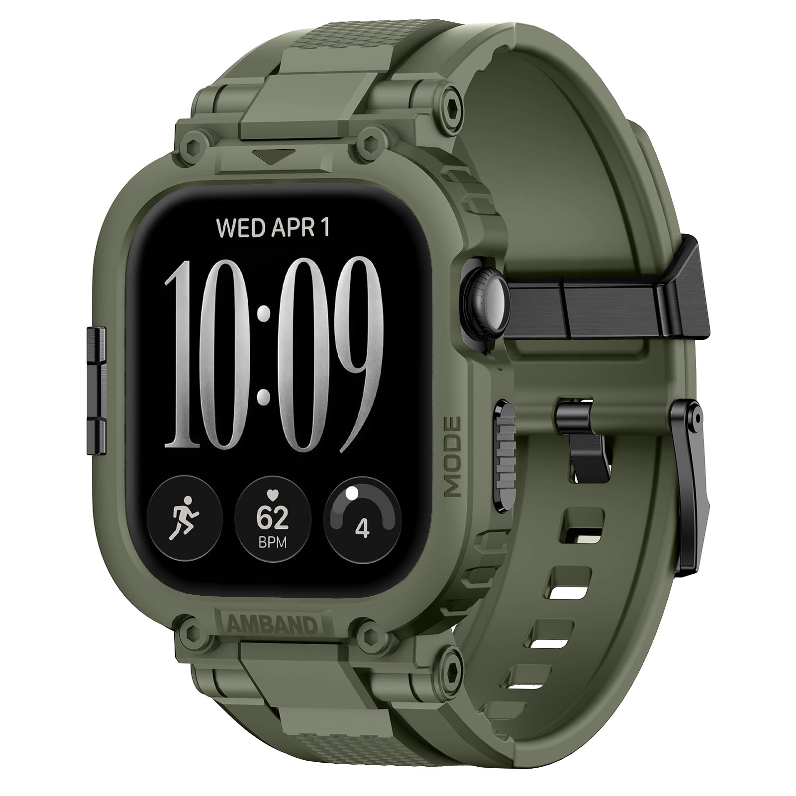 amBand Bands Case Compatible with Apple Watch Series 12 46mm for Men