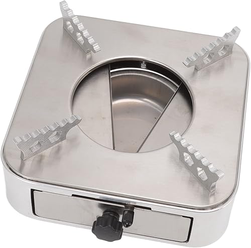 Quemador de estufa de alcohol, estructura de cajón de acero inoxidable, quemador de espíritu, potencia de fuego, portátil, estufa de campamento