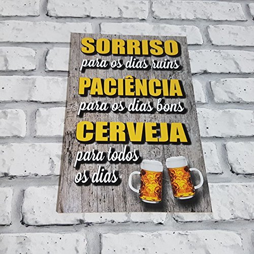 Placa Decorativa - Frases de Boteco - Cerveja P639