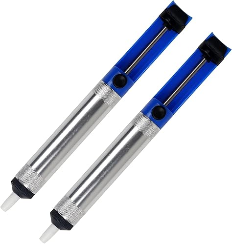 Lesnow Bomba de desoldado de ventosa de soldadura, herramienta auxiliar de soldador eléctrico, bomba de succión manual de desoldado, herramienta de