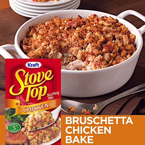 Image of Stove Top Chicken Stuffing Mix, Instant Side Dish for Chicken and Holiday Meals, Savory Seasoned Bread Stuffing, Ready in 5 Minutes, 6 Ounce Boxes (Pack of 12)