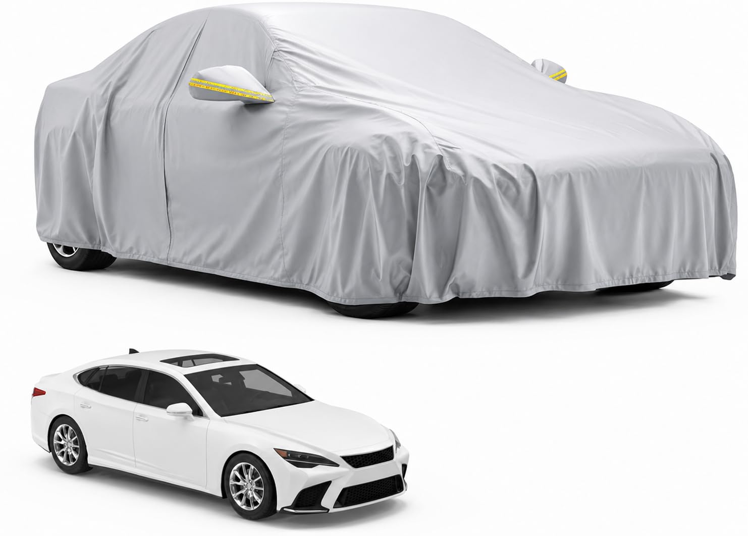 Bâche de Voiture de Haute qualité - Bâche de Protection argentée étanche - pour Tous Les Types de Voitures