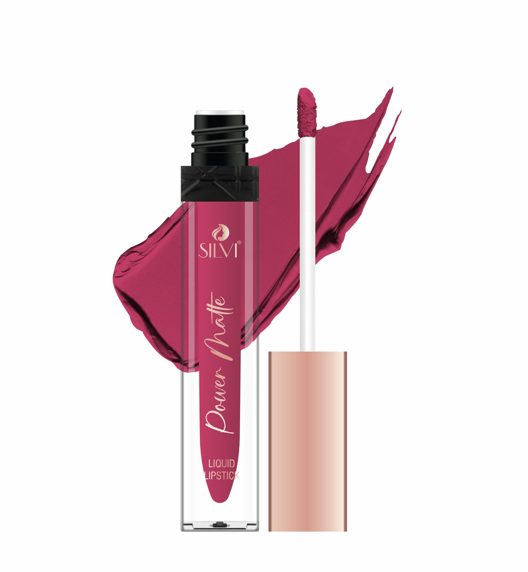 SILVI® Liquid Matte Lipstick for Women - Rosy Mauve | Waterproof, Smudge-proof & Transfer-proof Lip Color | Ultra-Smooth Weightless Finish | Professional Makeup-picture-23