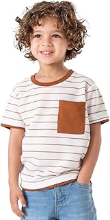 تيشيرت بجيب مخطط للاولاد الصغار من نينوس - 54837-S25-2035B-B