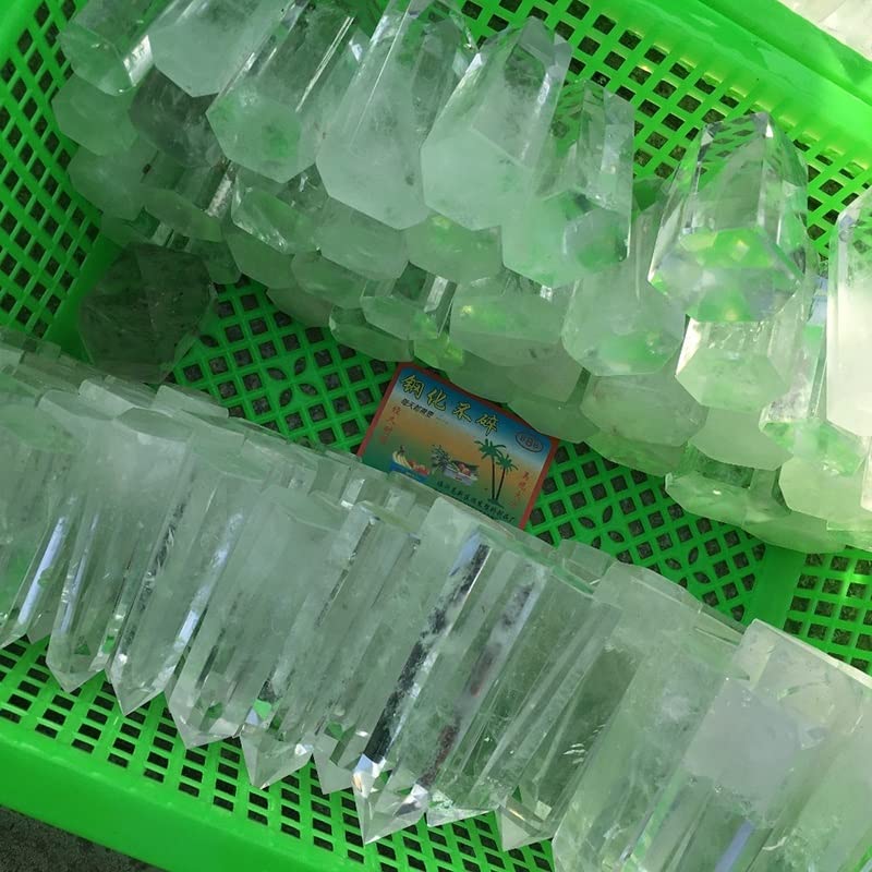 Piedras de cristal de cuarzo transparente en varita de columna para decoración Feng Shui 5
