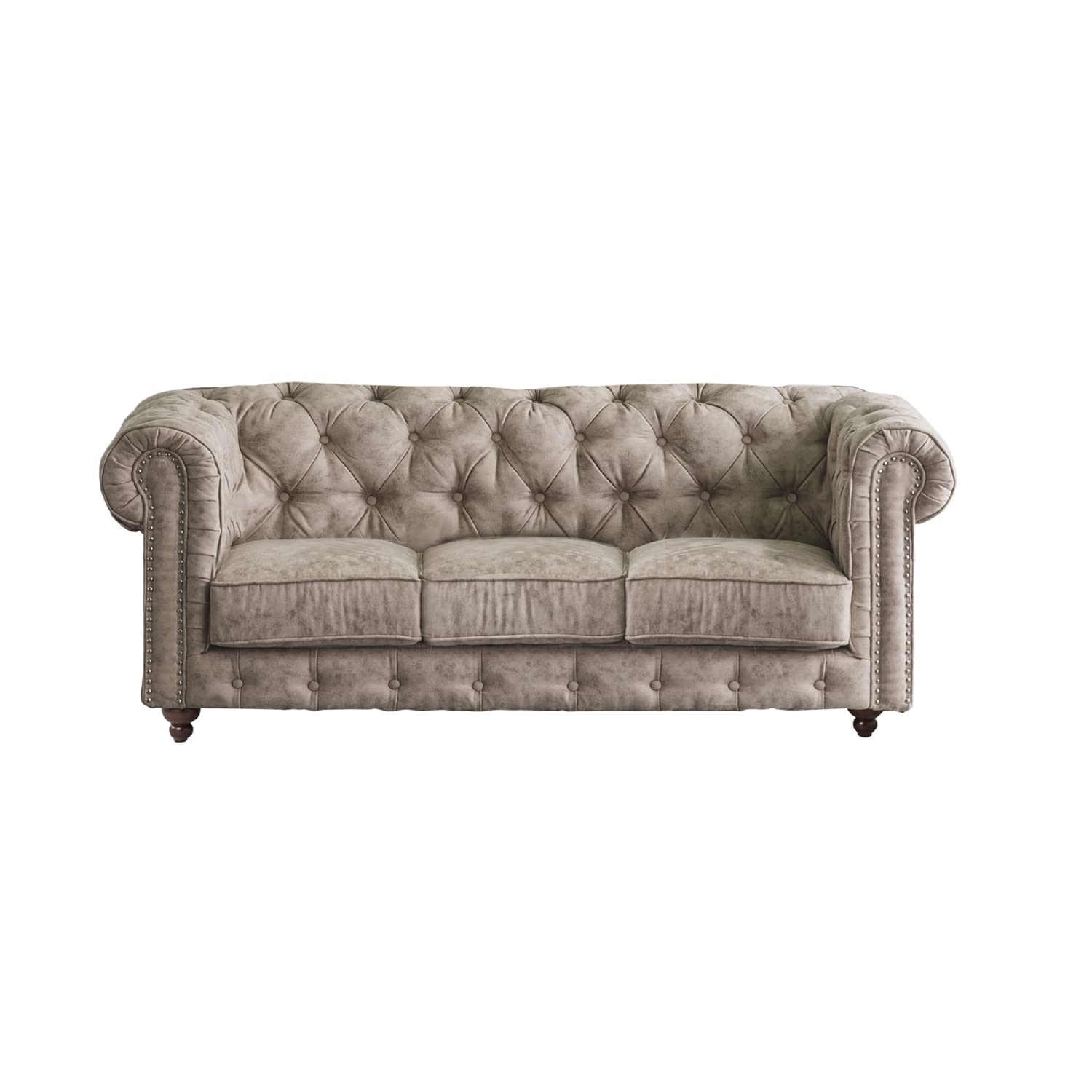 チェスターフィールドタイプ3人掛けソファ 3Pソファ カウチソファ