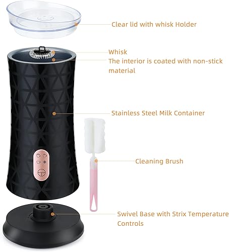 Miniatura 2 de Espumador de leche eléctrico 4 en 1 máquina automática de espuma caliente y fría y calentador de leche para expreso capuchino almendras nueces