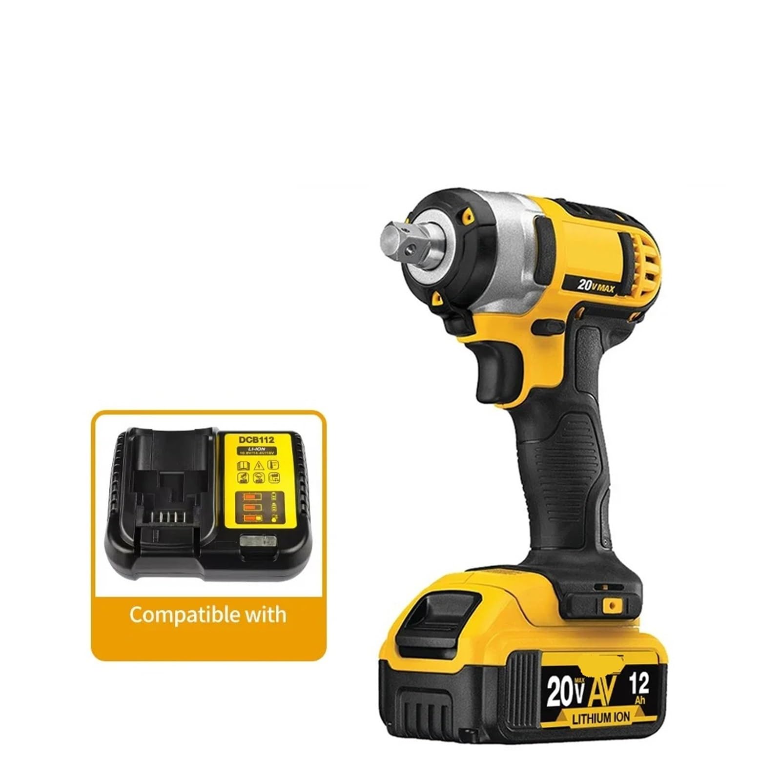 Akumulator do elektronarzędzi 12000 mAh 20 V kompatybilny z Dewalt DCB206/DCB205/DCB200/DCB204-2 (ładowarka DW12X1 x 1)