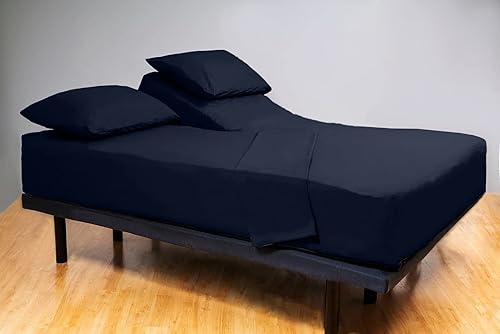 Miniatura 8 de Juego de sábanas Queen de 1000 hilos para cama ajustable, juego de sábanas Queen con parte superior dividida de 30 pulgadas, 1000 hilos, suave, 100%