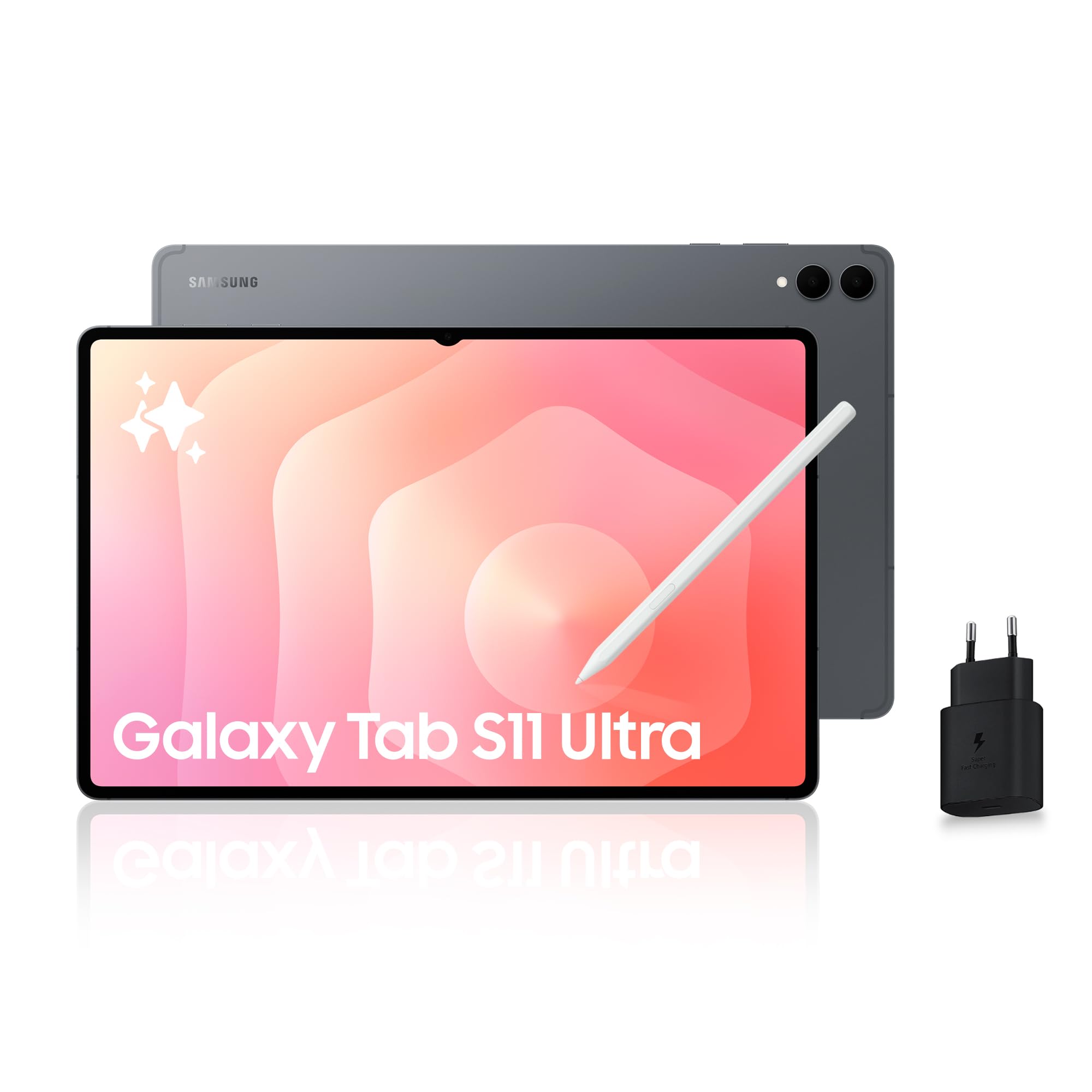 Samsung Galaxy Tab S11 Ultra 14.6'' WiFi 256 Go, Tablette Android avec Galaxy AI, DeX, Gris, S Pen et Chargeur Secteur Rapide 25W Inclus, Version FR