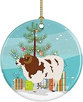 Vista 18 de Caroline's Treasures Bactrian Camel Adorno de cerámica de Navidad, decoración colgante de árbol de Navidad verde azulado para el hogar, vacaciones