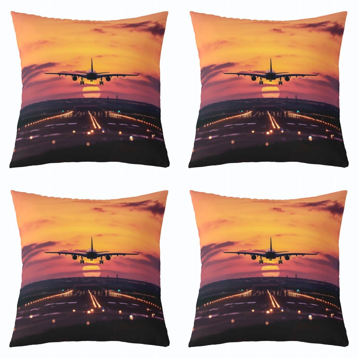 Housse de coussin 40 x 40 cm avion pour relooker le canapé ou le lit d'une chambre d'ado