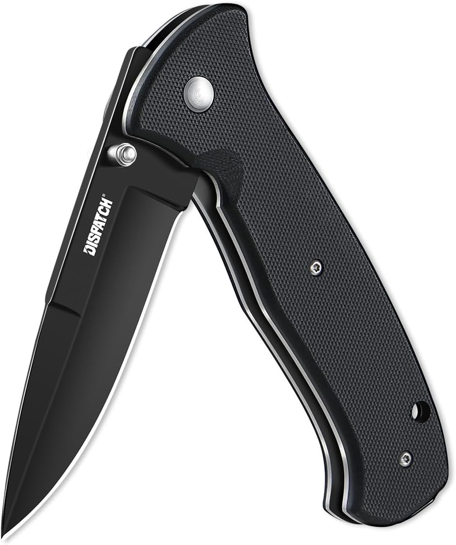 Folding Pocket Knife with Clip, 3.58" 8Cr13MoV Steel Drop Point Blade with G10 Handle, Liner Lock Pocket Knives for Men Outdoor Camping Hunting Hiking Survival Pocketknife