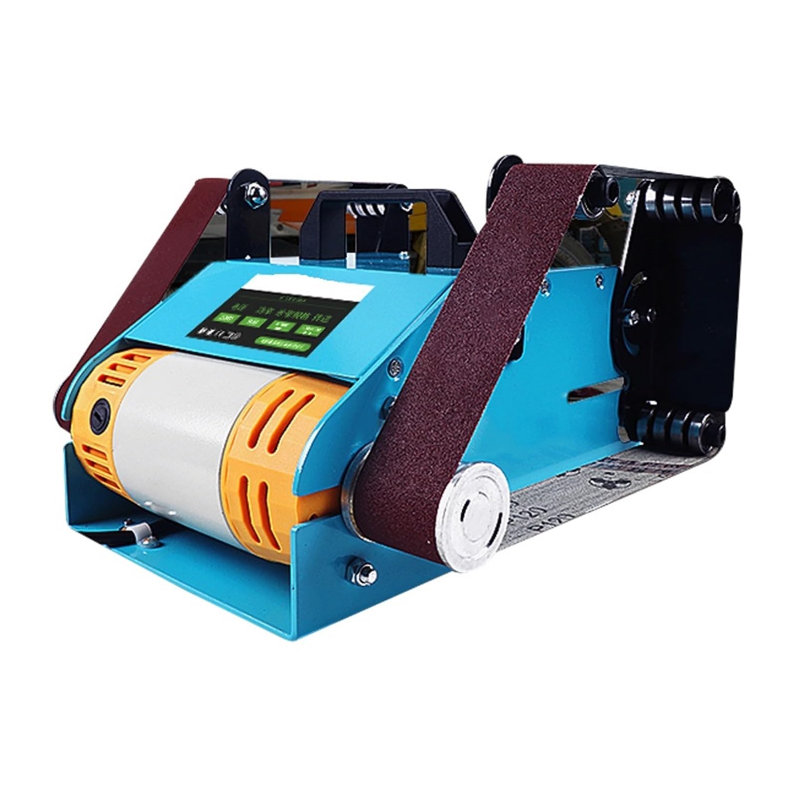 Smerigliatrice a nastro 950W Mini levigatrice a nastro elettrica Macchina for carta vetrata a nastro fai-da-te Macchina for affilare i coltelli multifunzionale per lavorazione del legno, levigatura e