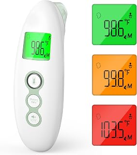 Momcozy Forehead & Ear Thermometer: Non-Contact Infrared for Babies, Kids & Adults - Child Mode, Fever Alarm, Silent, Memory, Fast Accurate