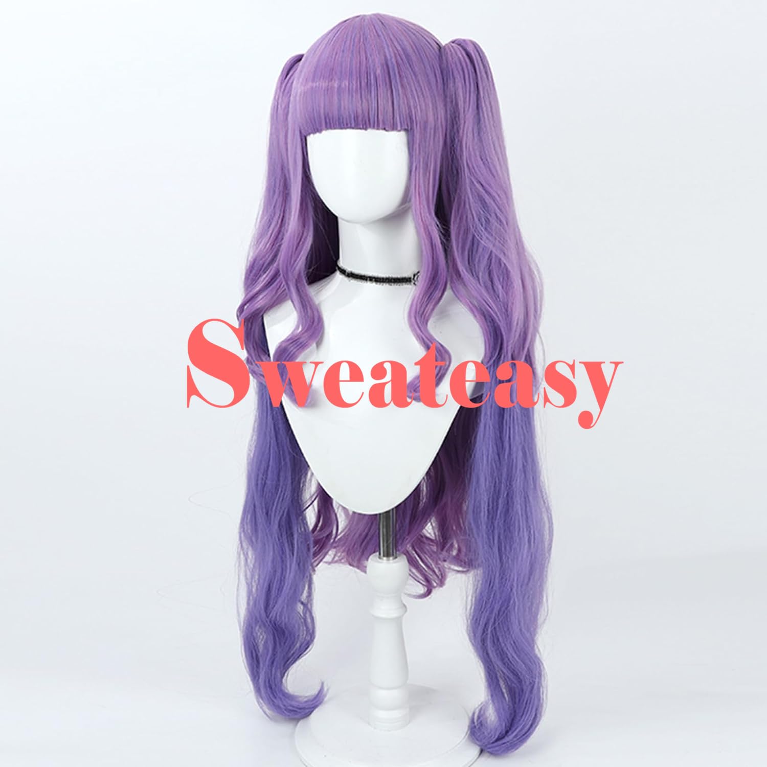 Amazon.co.jp: sweeteasyエル コスプレ ウィッグ 耐熱 紫色