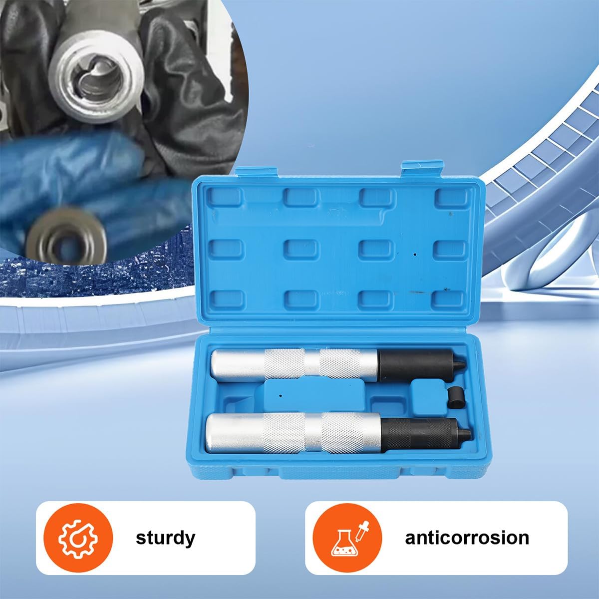 36050 Valve Keeper Remover and Installer Tool Kit Valve Spring Compressor & Retainer Removal and Install Tool for Most Overhead Valve Engines, Valve Stems from 4.5 to 7.5 mm and 5/16" to 3/8"