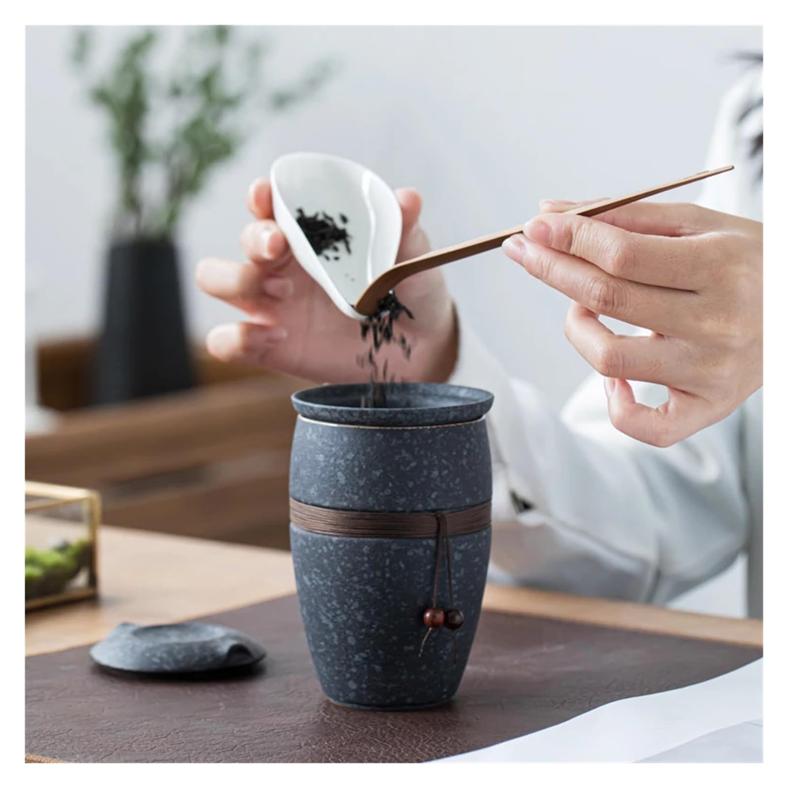 Genérico Taza de té de cerámica japonesa con filtro incorporado 250 ml