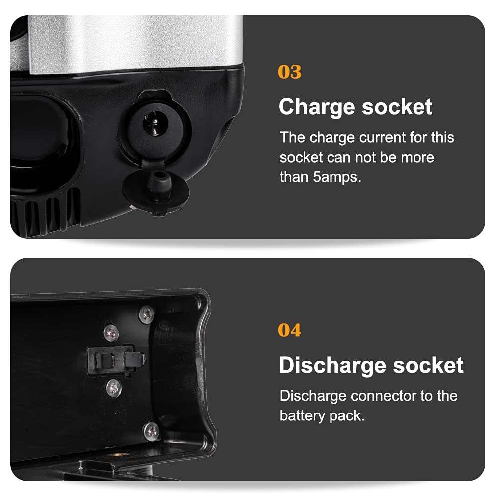 SEASON 36V Ebike Batterie avec Porte-Bagages 13Ah / 14.5Ah / 15.6Ah / 16Ah / 17.4Ah Lithium-ION Battery vélo électrique pour kit de Conversion 250-1000W