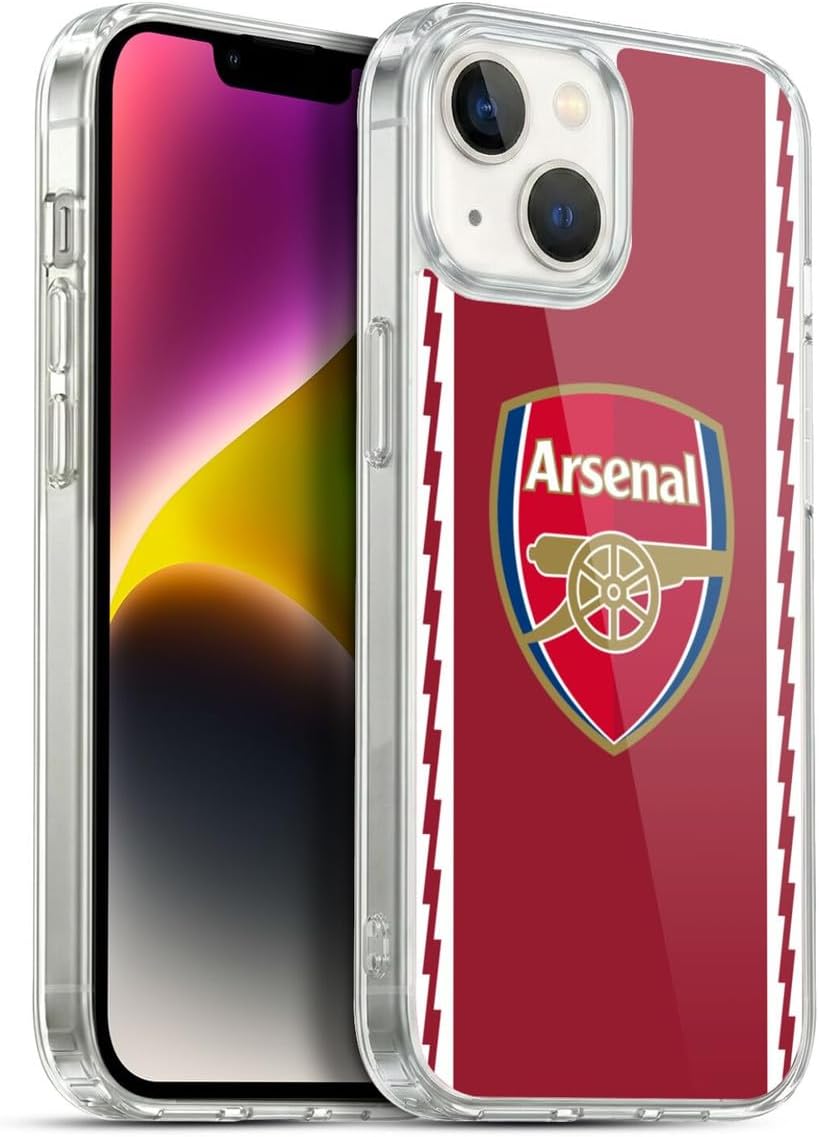 Head Case Designs Officially Licensed Arsenal FC Home 2022/23 Crest Kit Gel Case [Military Grade Protection] Compatible with Apple iPhone 14