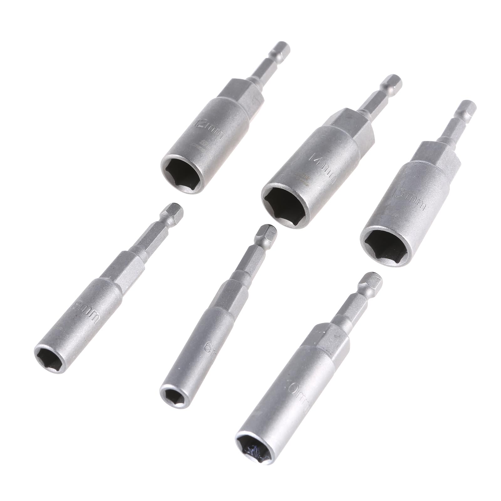 1 / 4inch Shank Hexagon Nut Driver Wing Nut Driver Sockets 5.5-19mm Slot Wing Drill Bits Sockets for Eye Screws Hook Bolts