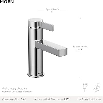 Amazon.com: Moen Beric Chrome Modern One-Handle Single Hole