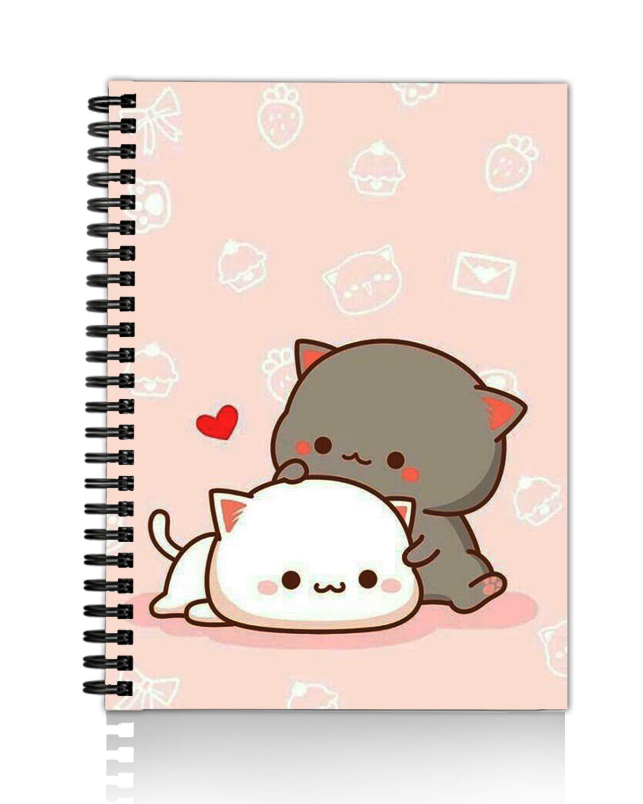 Handcrafted Hard Cover Unruled Paper Spiral Bound Printed Journal Diary Notebooks for Girls and Boys Wire Binding Memo Notepads Diary Notebooks Planner (160 Pages, A5 Size) [Spiral-bound]-image-49