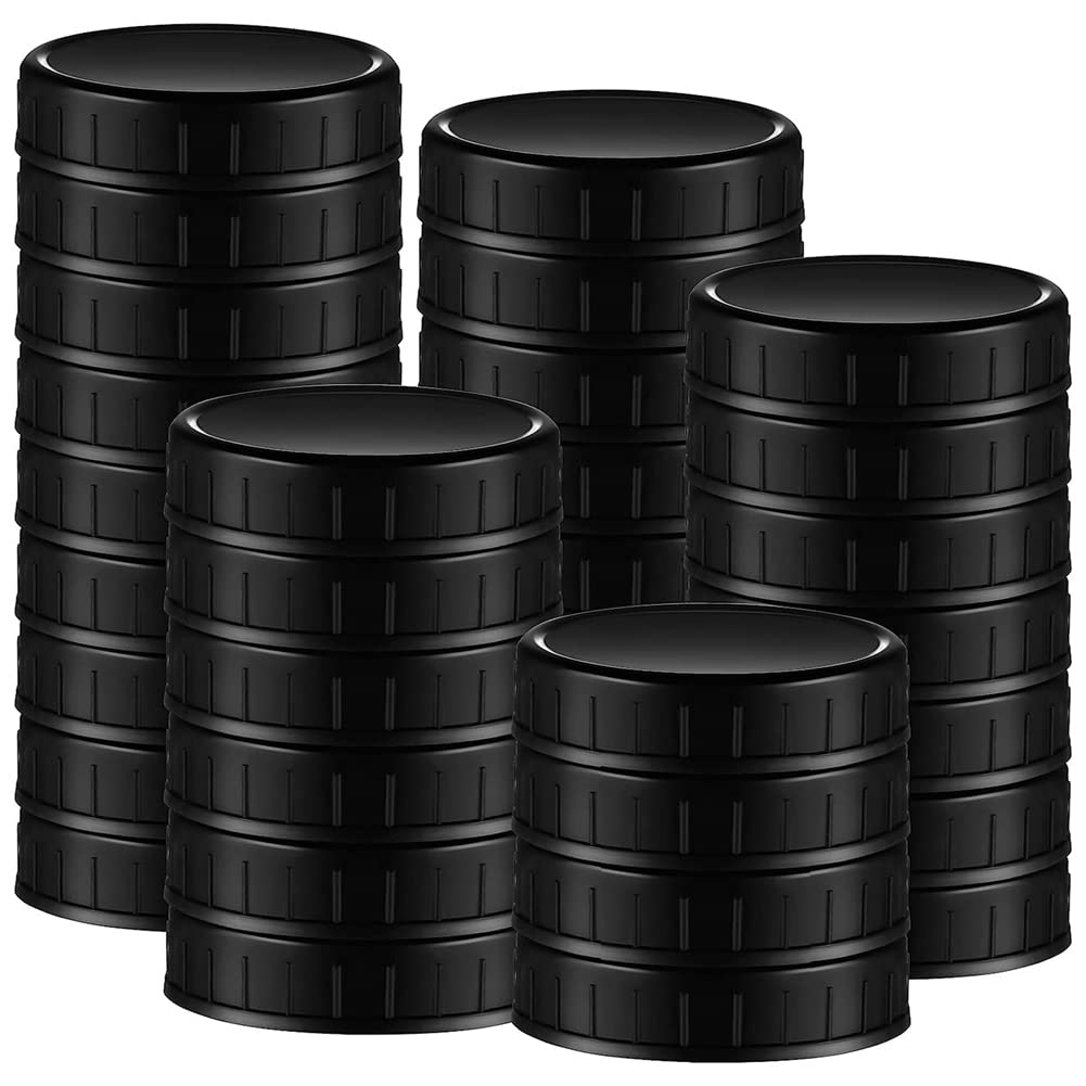 CTRLZS Wide Mouth Jar Lids Plastic Storage Caps with Rubber Seal Replacement Plastic Lids Lids for Jars Canning Jars and More, 86 mm