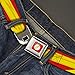 Buckle-Down Standard Seatbelt Belt The Flash, Multicolor, 1.5