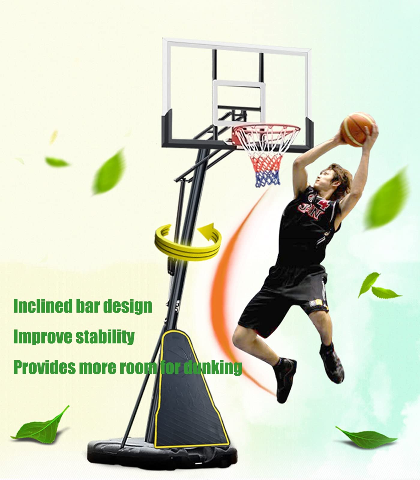 Jocoevol Basketballkorb Verstellbar 10 Fuß - Tragbar Für Garten & Driveway