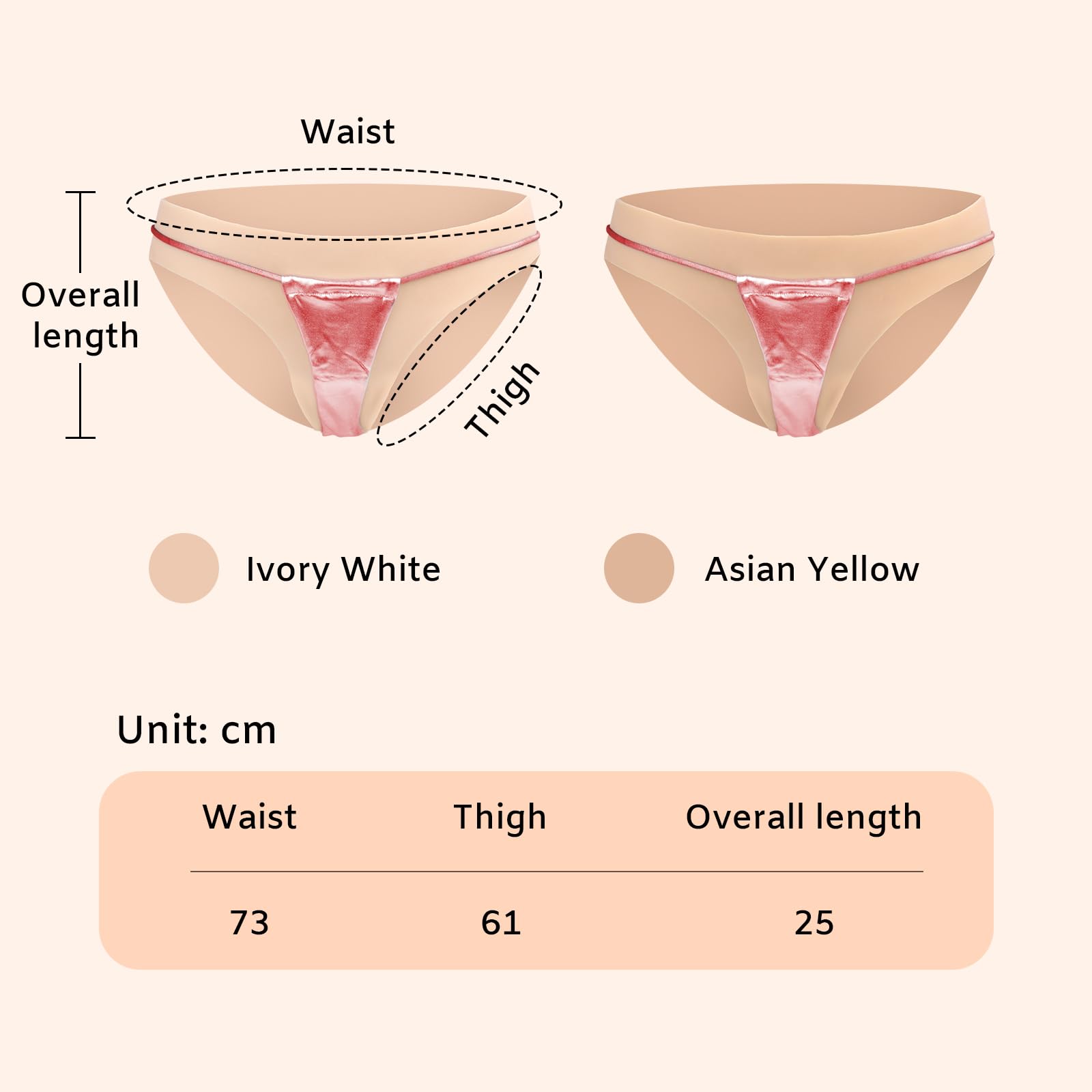 Minaky Crossdresser Culotte Silicone Réaliste avec Cathéter, Pantalon en Silicone Triangle, Culotte Gaff transgenre de féminisé pour Hommes,Blanc