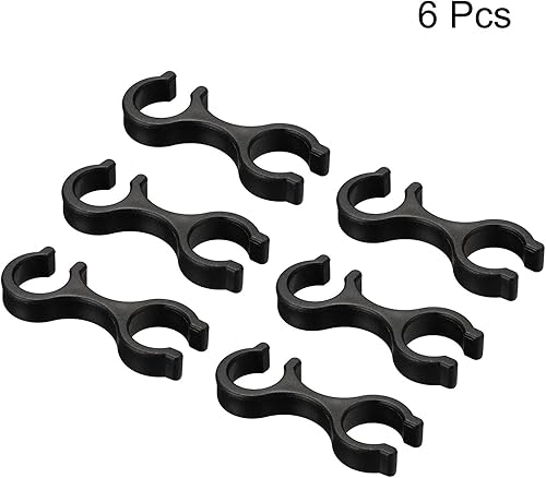 Miniatura 3 de PATIKIL Clips para bastón de trekking, 6 piezas, accesorios para bastón de pie, conector de hebilla de doble varilla para senderismo al aire libre y