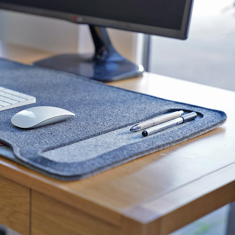 Filz-Schreibtischunterlage Orga Deluxe, Shadow, 85 cm | aus Filz; für Schreibtisch und Homeoffice; inkl. Antirutschunterlage