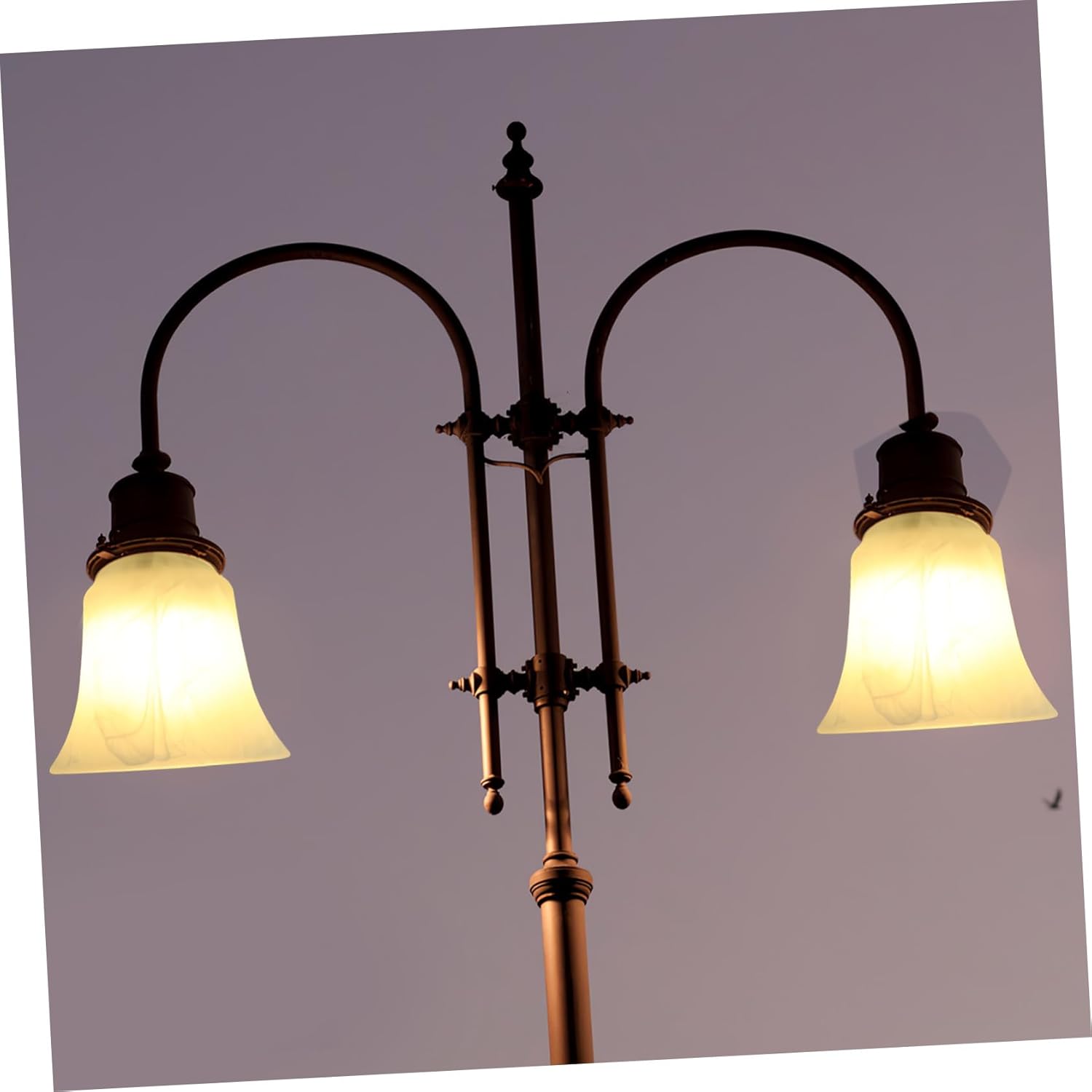 4pcs Frosted Glass Ceiling Light Shades with Artistic Pattern Easy Install Replacement Globes for Ceiling Fans and Hanging Fixtures Lampshade Covers for Warm Glare-reducing Home