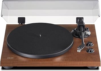 TEAC TN-280BT Walnut Record Player with Bluetooth Transmitter, Analog Turntable