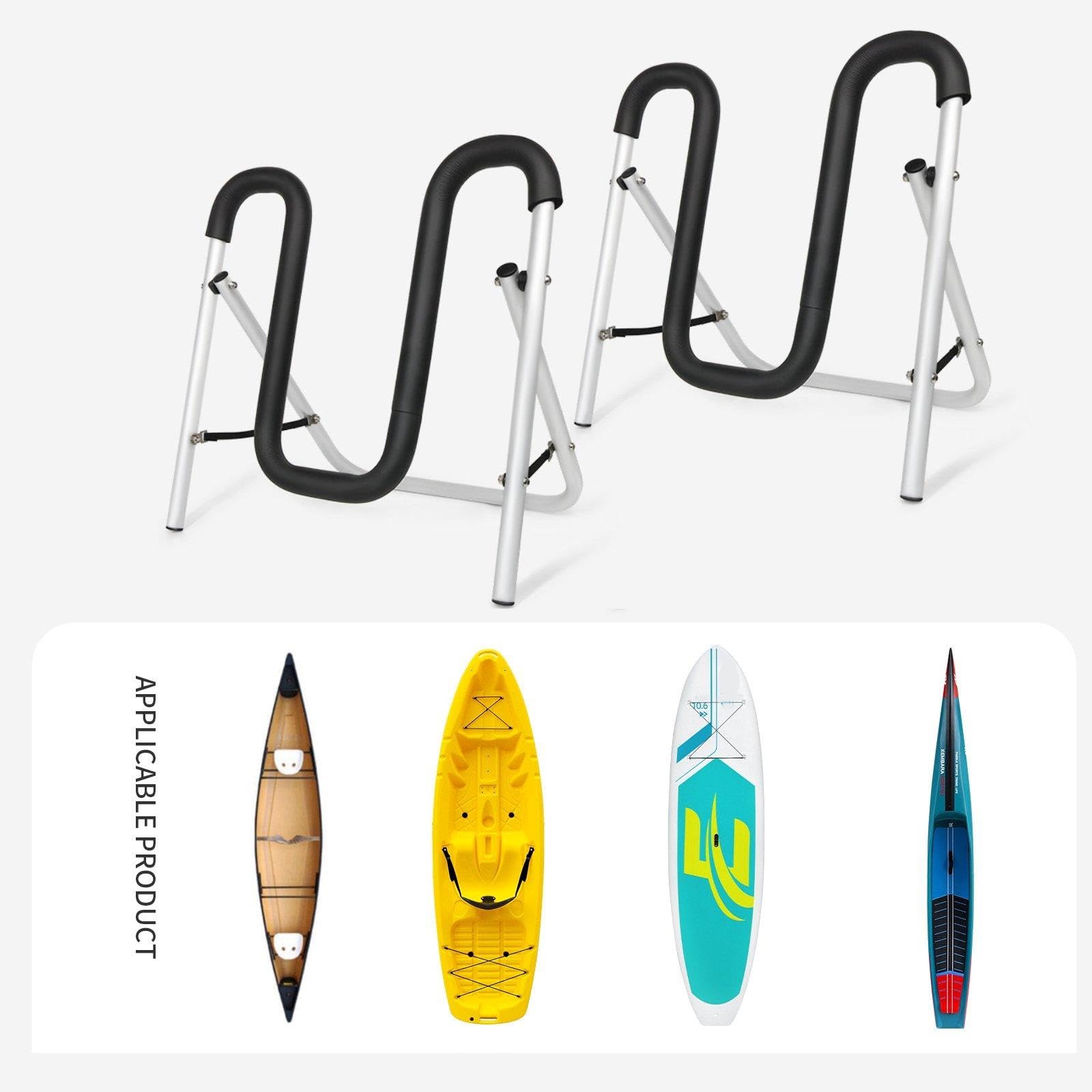 2 Stück Paddleboard Display Ständer Halter Surfbrett Rack mit Schaumstoffpolster Klappbar Rostfrei Leicht Transportierbar für Balkon Garage Terras