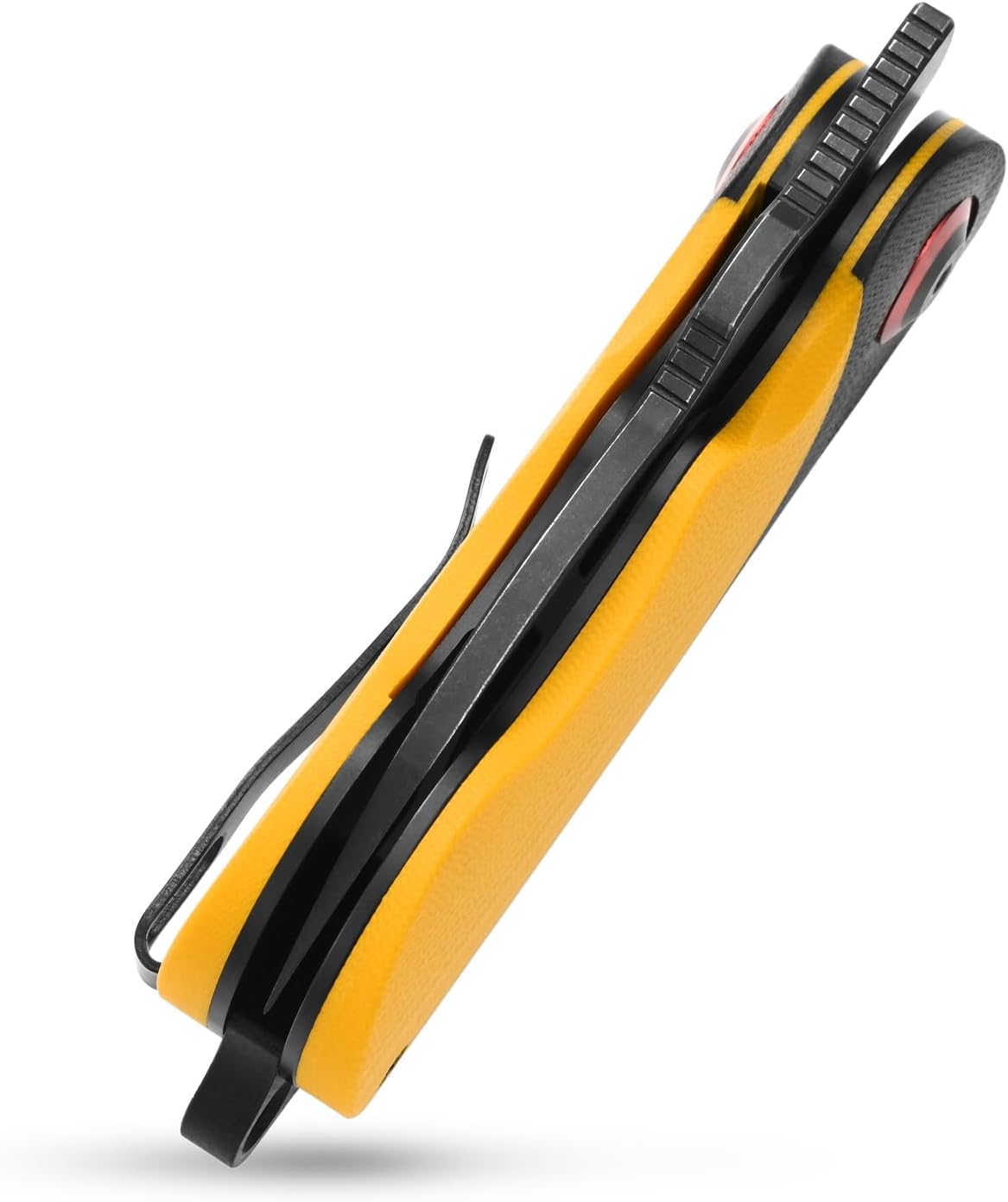 Sitivien ST159 Folding Knife,K110 Steel Blade with G10 Handle Chinese Zodiac Series EDC Tool Knife for Outdoor Camping Hiking Fishing(Yellow)