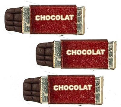 Melody Jane Dollhouse 3 Chocolate Bars in Wrapper Miniature Shop Store Food Accessory 112
