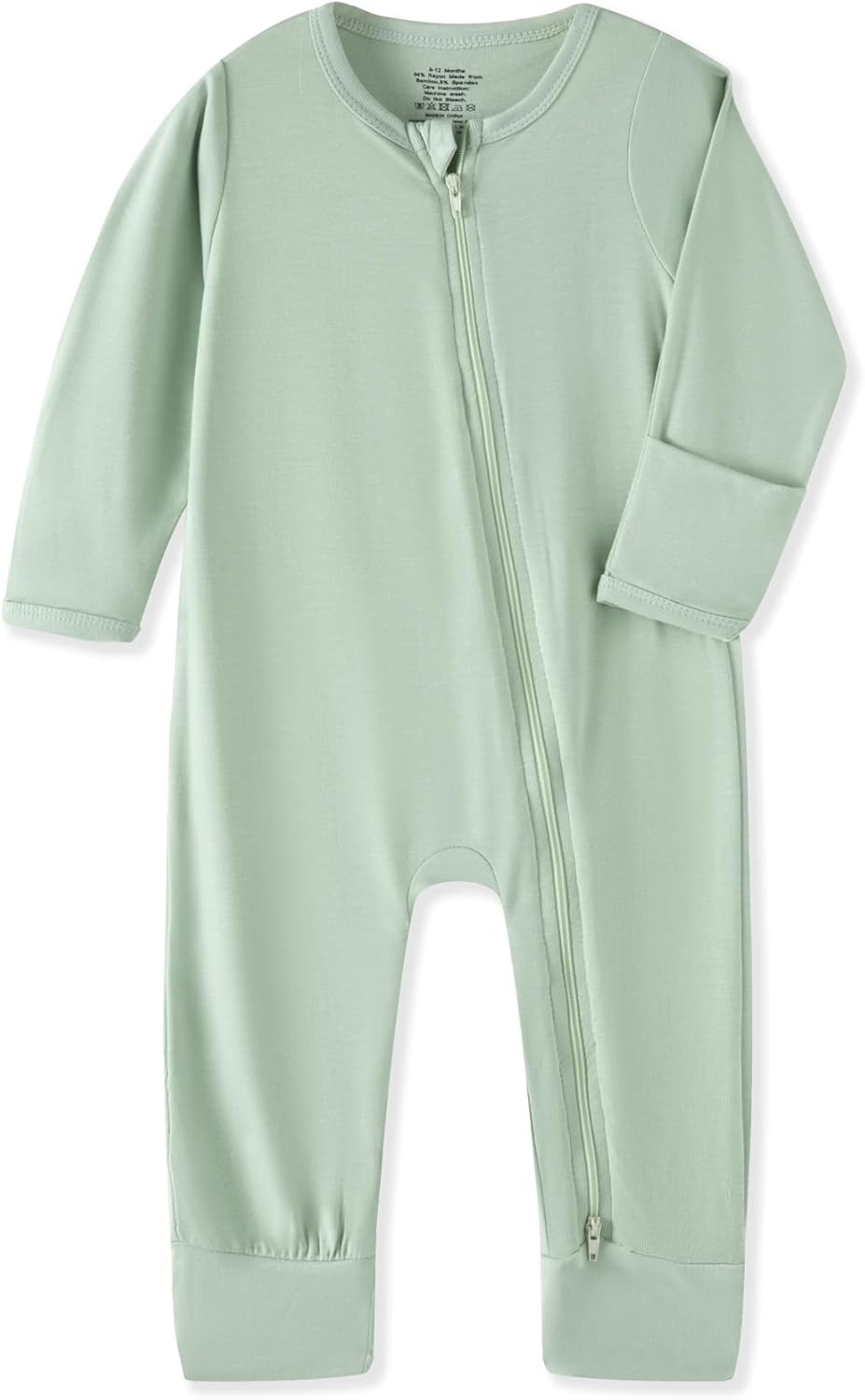 Rayon from Bamboo Baby Pajamas, Baby Sleeper with Mitten Cuffs and 2 Way Zipper, Rompers for Baby Boy Girls 0-24 Months