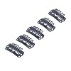 Snap Comb Clips 0.9 Inch U Shape Wig Clip Clips 6 Comb Teeth Snap Comb Clips for Hair Extensions Black Wig Accessories Stainless Steel 100pcs