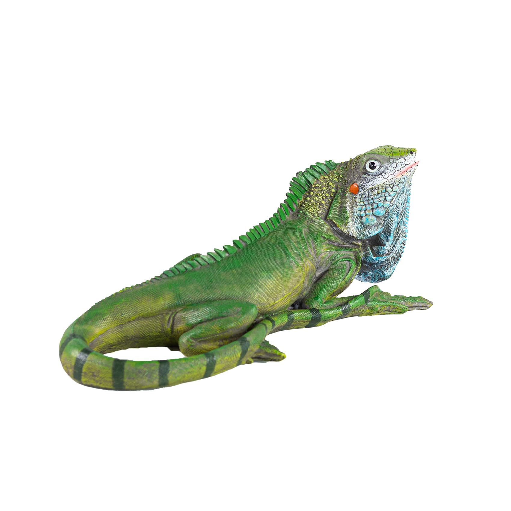 Shaodie Green Outdoor Resin Iguana Statue, 13.39 X 7.09 X 5.91 Inches, Decorative Garden Sculpture Outdoor Lizard Sculpture Tropical Lizard Yard Art