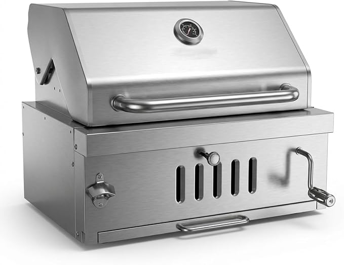 28In Large Built in Charcoal Grills for Outdoor Kitchen Island