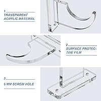 Vista 3 de UXCELL Estante de exhibición de sable de luz acrílico, soporte de espada montado en la pared para sable de luz, transparente