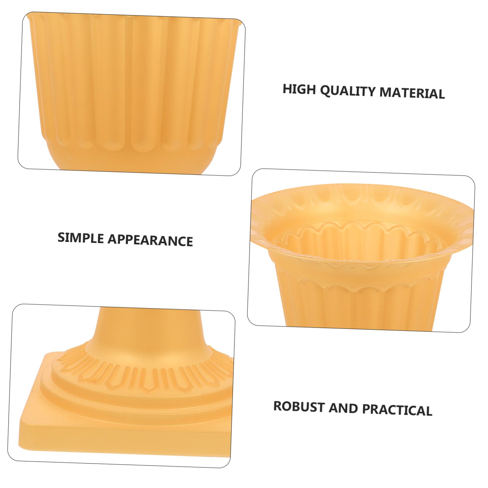 2 Szt. Roman Flowerpot European Style Planter for Wedding Party And Outdoor Garden Decoration Plastic Grecian Flower Pot for Balcony Porch Courtyard And Road Guiding