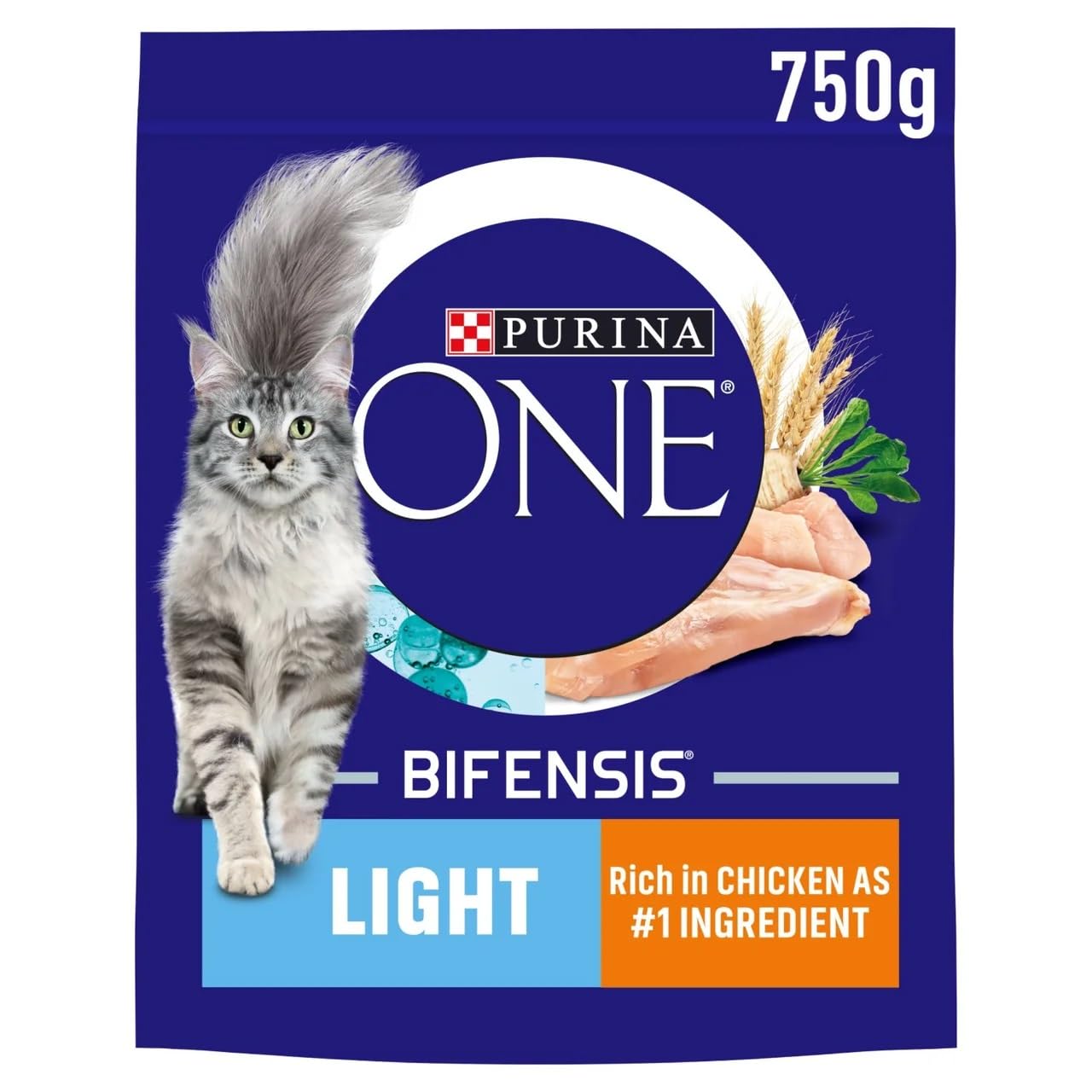 PURINA ONE | Light Dry Cat Food, Chicken and Wheat, 800g