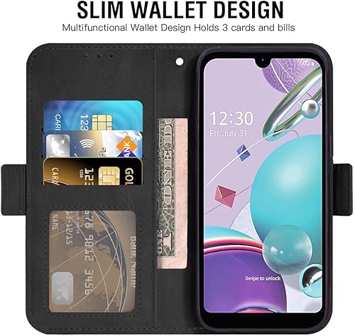 Miniatura 9 de Compatible con LG Aristo 5K31Fortune 3Phoenix 5K8xTribute MonarchRisio 4 - Funda tipo cartera de vidrio templado para LGK31 Rebel K 31 31K Aristo5