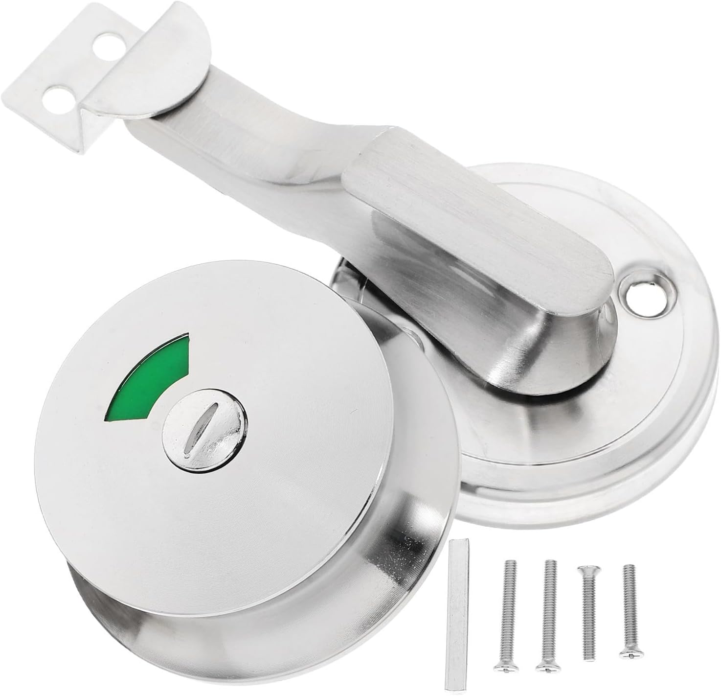 VANZACK Bathroom Door Lock and Privacy Indicator Stainless Steel for Versatile Use Security Lock with Vacant Engaged Indicator Public Restroom Office Doors