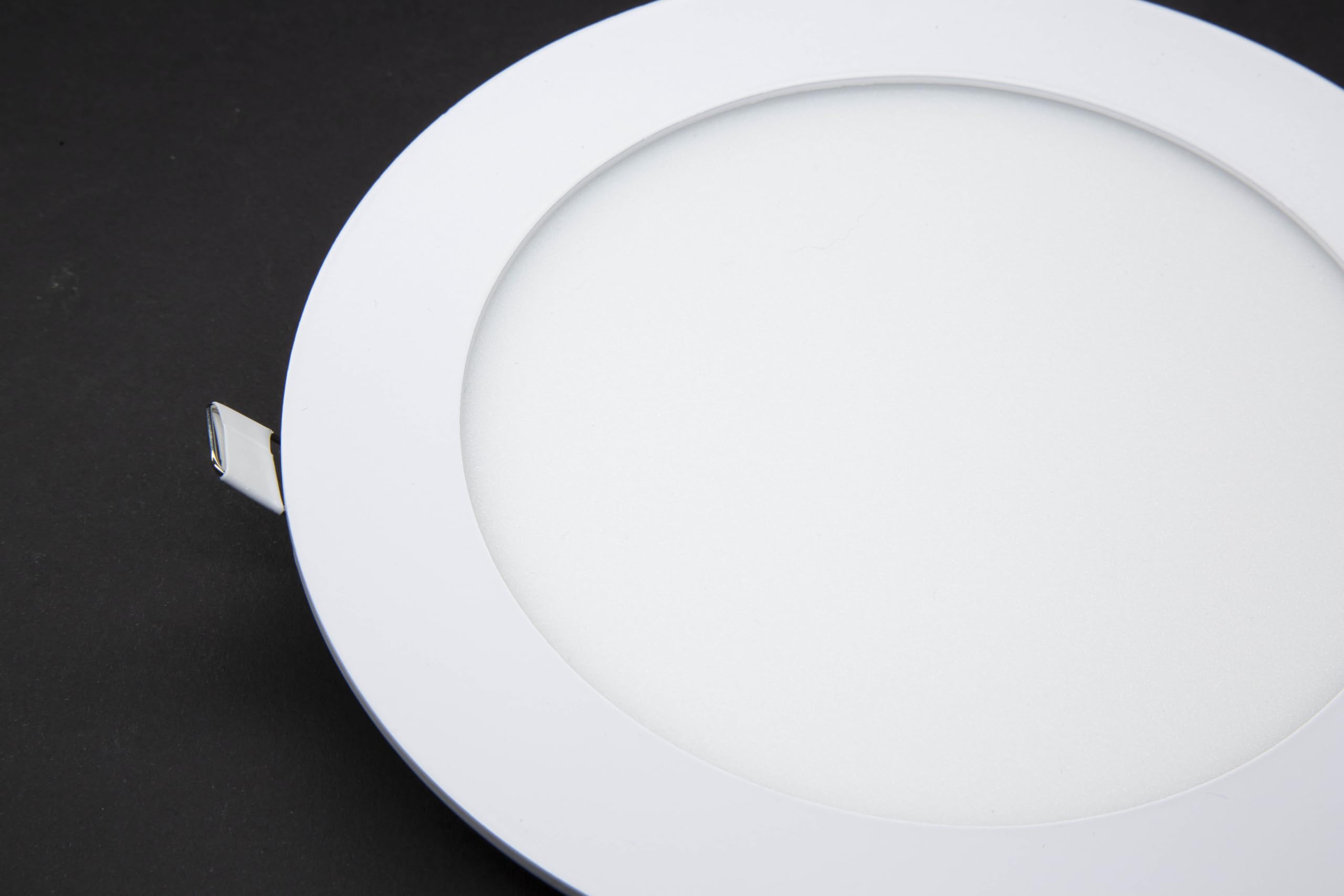 Deltech 18W LED Round Slim Panel Downlight, Warm White, 210mm Cut-Out, Recessed Ceiling Light