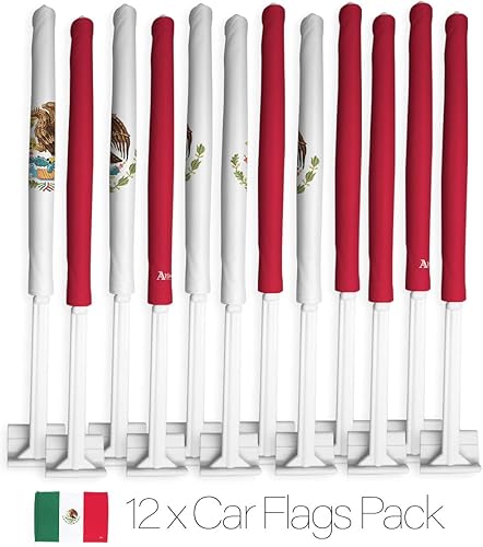 Miniatura 126 de Bandera de Estados Unidos con poste para coche, bandera para carros, 2 unidades, bandera de América, capó para auto, 4 de julio, decoración